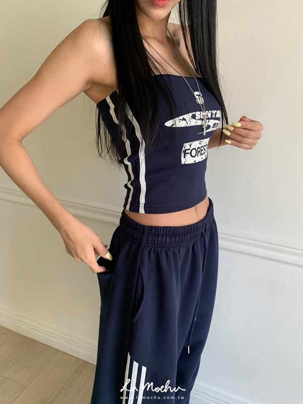 運動感縮口太空棉褲(闆娘.花花清單)